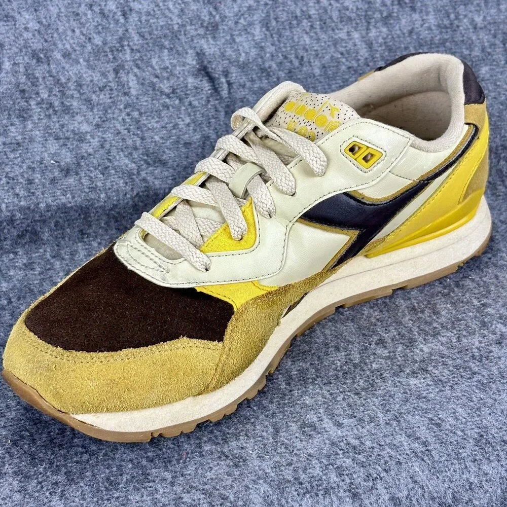Diadora N.92 Heritage Sneakers Men’s US 9.5 EU 43 Yellow Brown Suede Leather